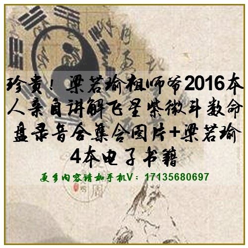 2023本人亲自讲解飞星紫微斗数命盘录音合集含图片梁若瑜4本电子书籍