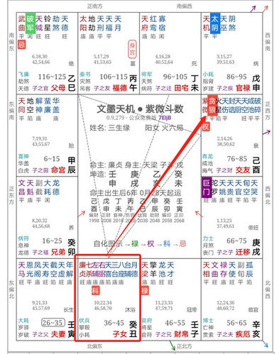 紫微斗数命盘情感案例分析-三生缘