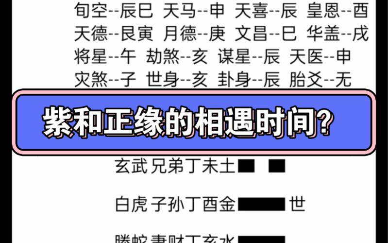 (小说)紫和正缘的相遇时间?