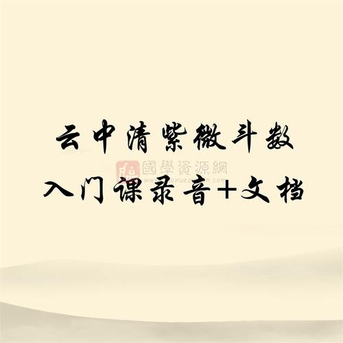 云中清(云中子)紫微斗数入门课程音频13集 53份文档等