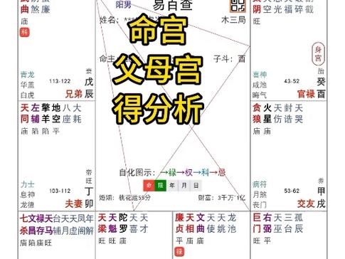 紫微斗数实例批盘 命宫和父母宫的分析